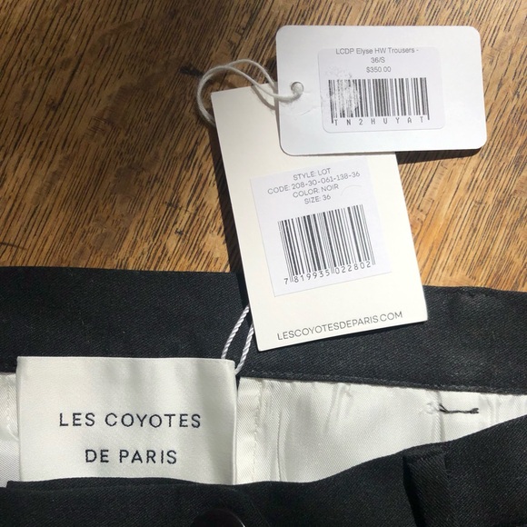 Les Coyotes De Paris Black Wool Trouser - Picture 2 of 5